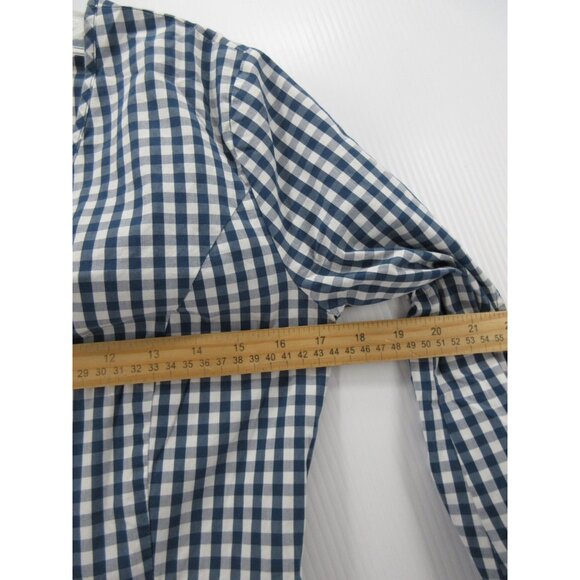 J crew Top XS Universal Standard Blouse Poplin Gingham Plaid Preppy * - Picture 5 of 11